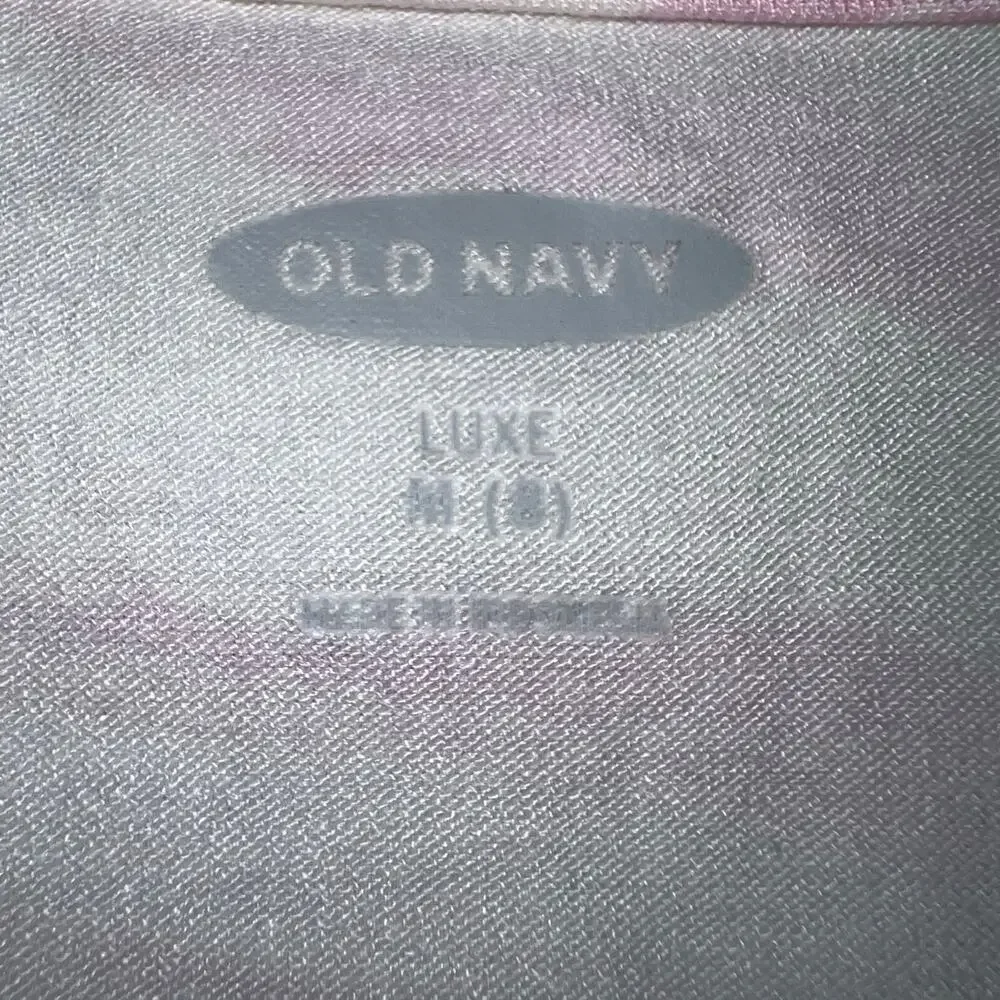 Old Navy Luxe Girls Tank Top Shirt Twist Hem Pink Stripe Animal Print Medium 8